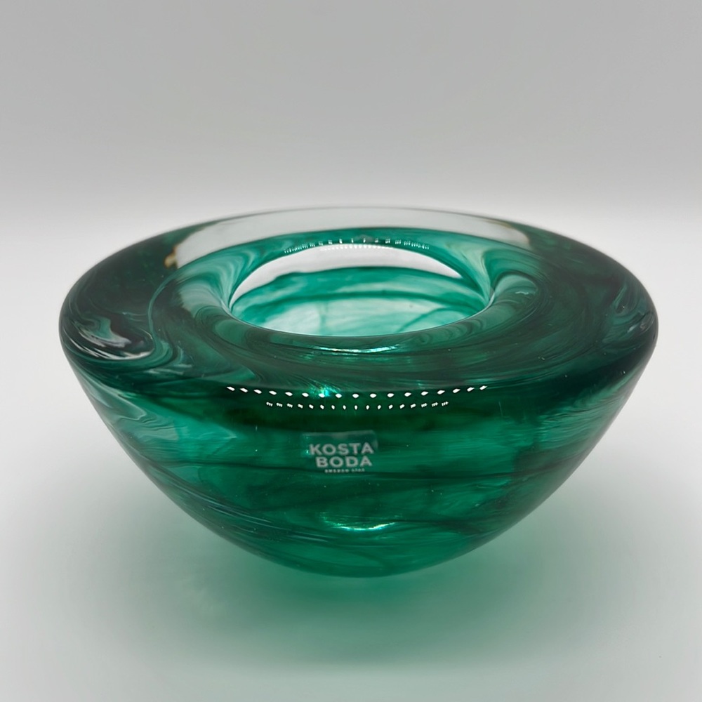 Green Kosta Boda Atoll Votive